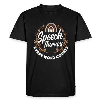 Orthophonie : chaque mot compte - T-shirt Premium bio Homme - noir - Devant - Nico (187cm)