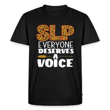 SLP Everyone deserves a vote - Men's Premium Organic T-Shirt - black - Front - Nico (187cm)