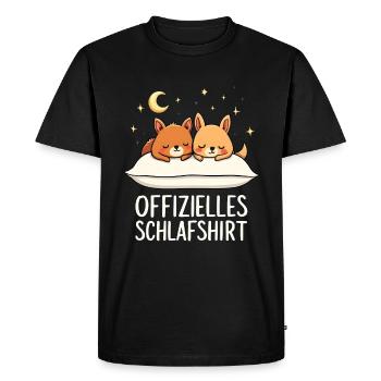 Official Quokka Quokkas Pair Sleep Shirt - Men's Premium Organic T-Shirt - black - Front - Nico (187cm)