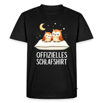 Official Owl Owl Pair Sleep Shirt - Men's Premium Organic T-Shirt - black - Front - Nico (187cm)