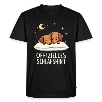 Chemise de nuit officielle Paire de teckels - T-shirt Premium bio Homme - noir - Devant - Nico (187cm)