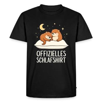 Chemise de nuit officielle Otter Pair - T-shirt Premium bio Homme - noir - Devant - Nico (187cm)