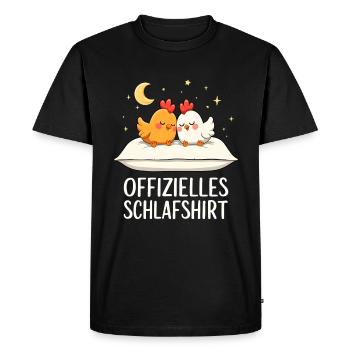 Official Sleep Shirt Chickens Chicken Pair - Men's Premium Organic T-Shirt - black - Front - Nico (187cm)