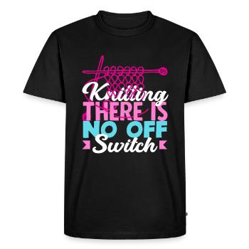 Tricot Il n’y a pas d’interrupteur d’arrêt - T-shirt Premium bio Homme - noir - Devant - Nico (187cm)