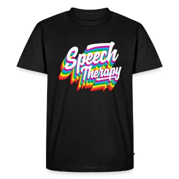 Orthophoniste Rainbow Design - T-shirt Premium bio Homme - noir - Devant - Nico (187cm)