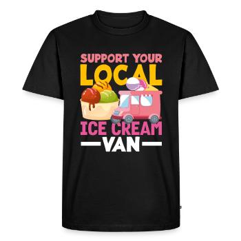 Soutenez votre amateur de glaces Van - T-shirt Premium bio Homme - noir - Devant - Nico (187cm)