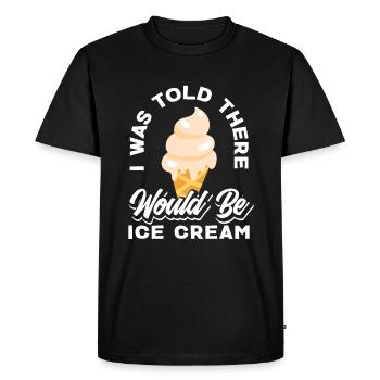 Amateur de crème glacée Je dirais crème glacée - T-shirt Premium bio Homme - noir - Devant - Nico (187cm)