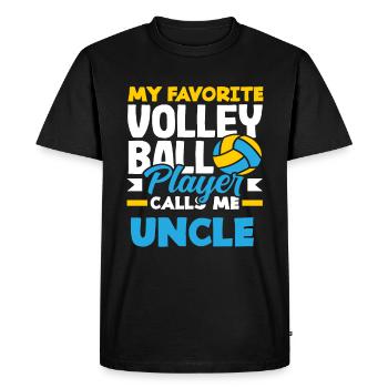 My favorite volleyball player call me uncle - Men's Premium Organic T-Shirt - black - Front - Nico (187cm)