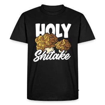 Cueilleurs de champignons : champignons shitake sacrés - T-shirt Premium bio Homme - noir - Devant - Nico (187cm)