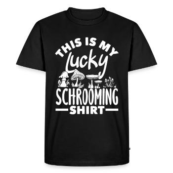 Heureux cueilleur de champignons champignon - T-shirt Premium bio Homme - noir - Devant - Nico (187cm)