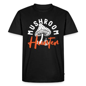 Cueillette de champignons Aventure Chasseur de champignons - T-shirt Premium bio Homme - noir - Devant - Nico (187cm)