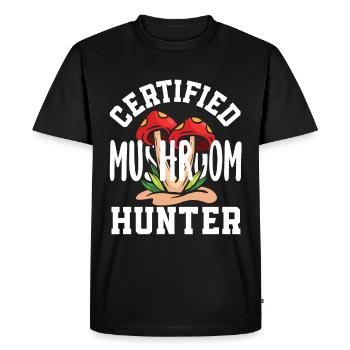 Certified Mushroom Picker Adventure - Men's Premium Organic T-Shirt - black - Front - Nico (187cm)