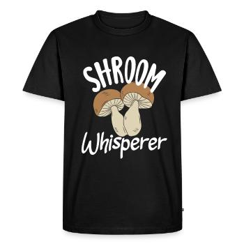 Champignon Chuchoteur de champignons Cueilleur de champignons Art - T-shirt Premium bio Homme - noir - Devant - Nico (187cm)