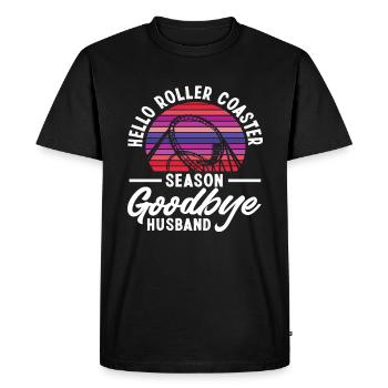 Bonjour Saison de montagnes russes au revoir Mari - T-shirt Premium bio Homme - noir - Devant - Nico (187cm)