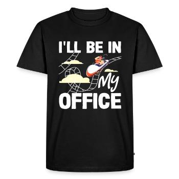 Montagnes russes, mon expérience de bureau amusante - T-shirt Premium bio Homme - noir - Devant - Nico (187cm)