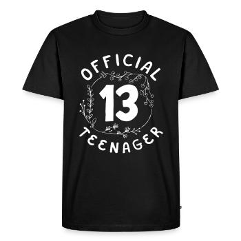 Célébration officielle du 13e anniversaire des adolescents - T-shirt Premium bio Homme - noir - Devant - Nico (187cm)