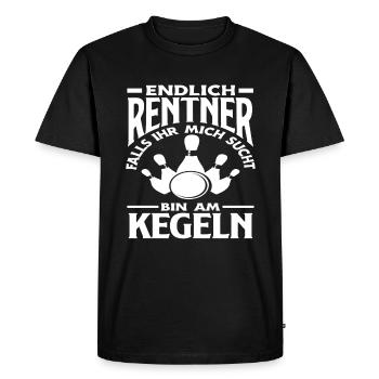 Finally retired am bowling free time - Men's Premium Organic T-Shirt - black - Front - Nico (187cm)