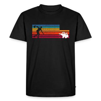 Bowling Retro Style for Bowling Lovers - Men's Premium Organic T-Shirt - black - Front - Nico (187cm)