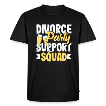 Divorce Party Support Command Divorce - Men's Premium Organic T-Shirt - black - Front - Nico (187cm)