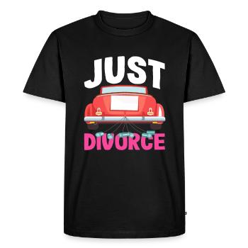 Juste marié Style Juste Divorce - T-shirt Premium bio Homme - noir - Devant - Nico (187cm)