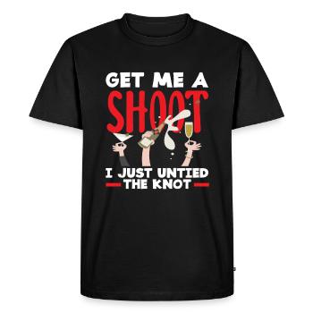Donnez-moi une chance, je viens d’avoir le nœud - T-shirt Premium bio Homme - noir - Devant - Nico (187cm)
