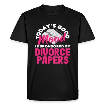 Today's Good Mood sponsored by Divorce - Men's Premium Organic T-Shirt - black - Front - Nico (187cm)