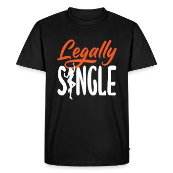 Legal Single Freedom Vibes Divorce - Men's Premium Organic T-Shirt - black - Front - Nico (187cm)