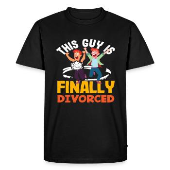 Ce type est enfin divorcé, célébrez-le - T-shirt Premium bio Homme - noir - Devant - Nico (187cm)