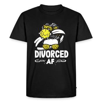 Divorced Bold Statement Divorce - Men's Premium Organic T-Shirt - black - Front - Nico (187cm)