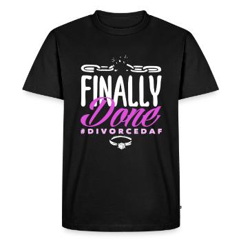 Finally Made Celebrate Divorce - Men's Premium Organic T-Shirt - black - Front - Nico (187cm)