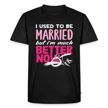 I used to be married, now I'm - Men's Premium Organic T-Shirt - black - Front - Nico (187cm)
