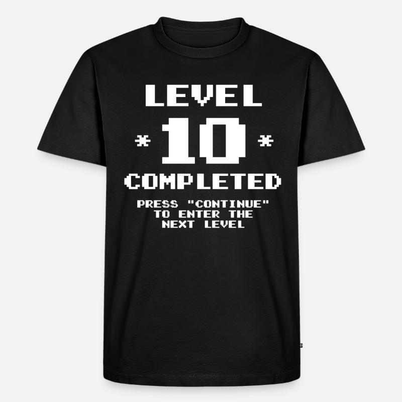 Stufe 10 - Männer Premium Bio T-Shirt - Schwarz