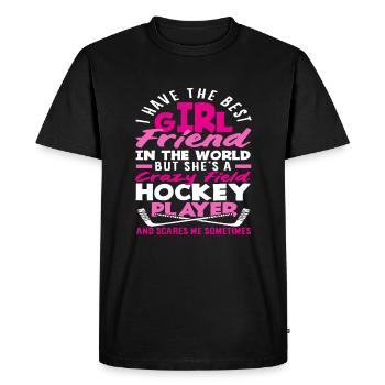 Meilleur ami Joueur de hockey fou - T-shirt Premium bio Homme - noir - Devant - Nico (187cm)