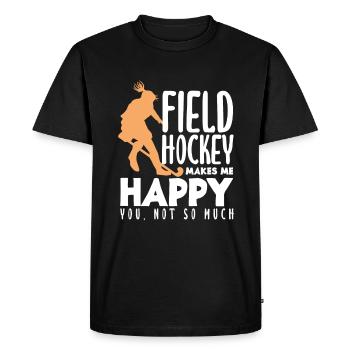 Un joueur de hockey sur gazon me rend heureux - T-shirt Premium bio Homme - noir - Devant - Nico (187cm)
