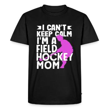 Je suis une maman de hockey sur gazon - T-shirt Premium bio Homme - noir - Devant - Nico (187cm)
