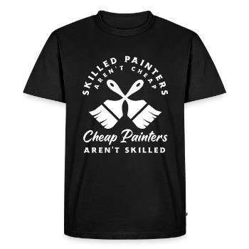 Les peintres expérimentés ne sont pas bon marché - T-shirt Premium bio Homme - noir - Devant - Nico (187cm)