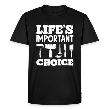 Vital Choice Painter Tools - Men's Premium Organic T-Shirt - black - Front - Nico (187cm)