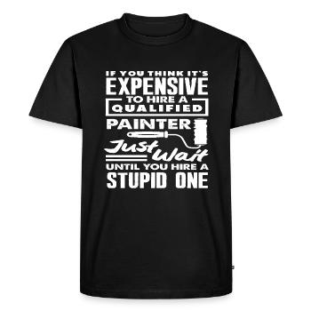 Qualified painter dearly forgotten - Men's Premium Organic T-Shirt - black - Front - Nico (187cm)