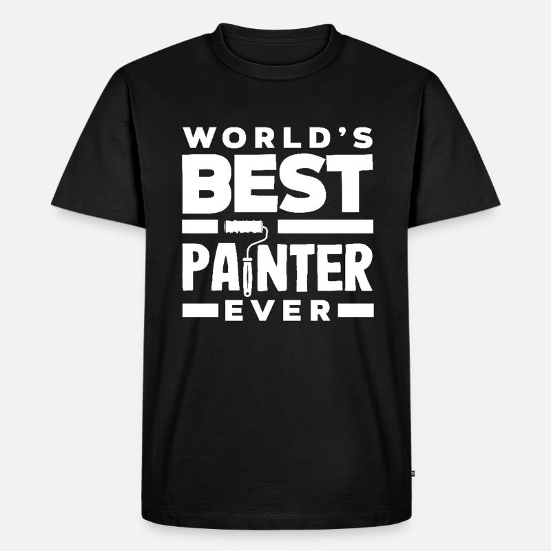 Bester Maler Der Welt - Männer Premium Bio T-Shirt - Schwarz