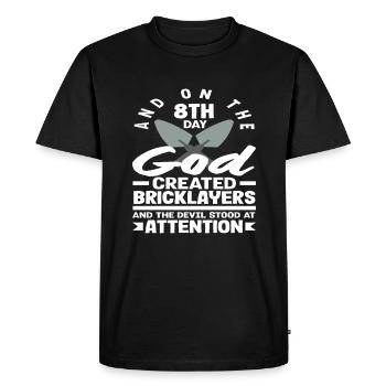 And on the 8th day, God created - Men's Premium Organic T-Shirt - black - Front - Nico (187cm)