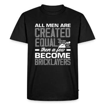 Masons All men are created equal - Men's Premium Organic T-Shirt - black - Front - Nico (187cm)