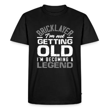 Maurer, I'm not getting old, I'm going to be a legend - Men's Premium Organic T-Shirt - black - Front - Nico (187cm)