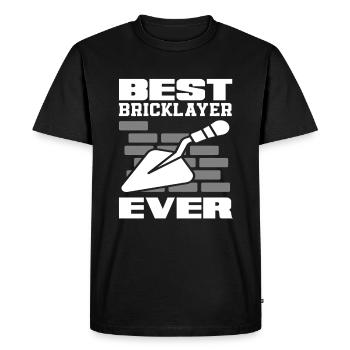 Maçon Meilleur Maçon de tous les temps - T-shirt Premium bio Homme - noir - Devant - Nico (187cm)