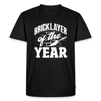 Maçon de l’année - Graphismes exceptionnels - T-shirt Premium bio Homme - noir - Devant - Nico (187cm)