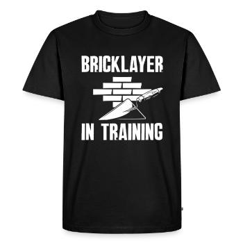 Maçon en formation Futur métier - T-shirt Premium bio Homme - noir - Devant - Nico (187cm)