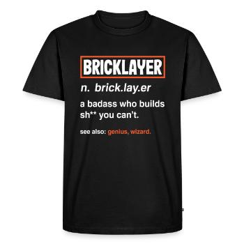 Maçon Définition Génie Sorcier Humour - T-shirt Premium bio Homme - noir - Devant - Nico (187cm)