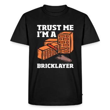 Mason, trust me, I am a mason - Men's Premium Organic T-Shirt - black - Front - Nico (187cm)