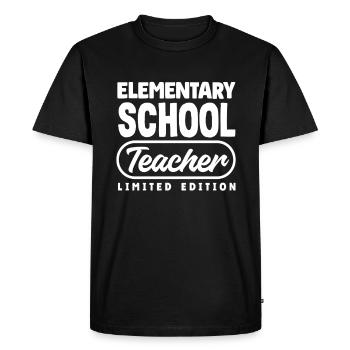 Enseignant du primaire Édition limitée - T-shirt Premium bio Homme - noir - Devant - Nico (187cm)