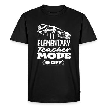 Mode enseignant de l’école primaire de l’aventure - T-shirt Premium bio Homme - noir - Devant - Nico (187cm)