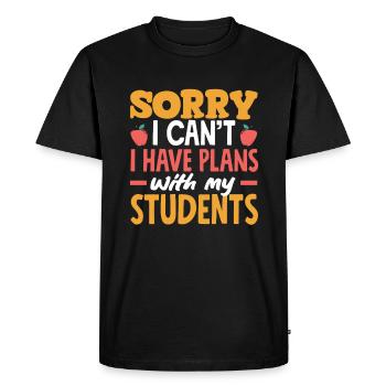 Professeur d’école primaire, je suis désolé, je n’ai pas eu de - T-shirt Premium bio Homme - noir - Devant - Nico (187cm)